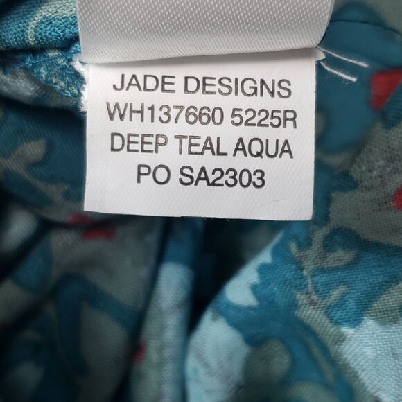 Band Of The Free Mallory Floral Babydoll Mini Dress Size Medium Deep Teal Aqua - Picture 13 of 16